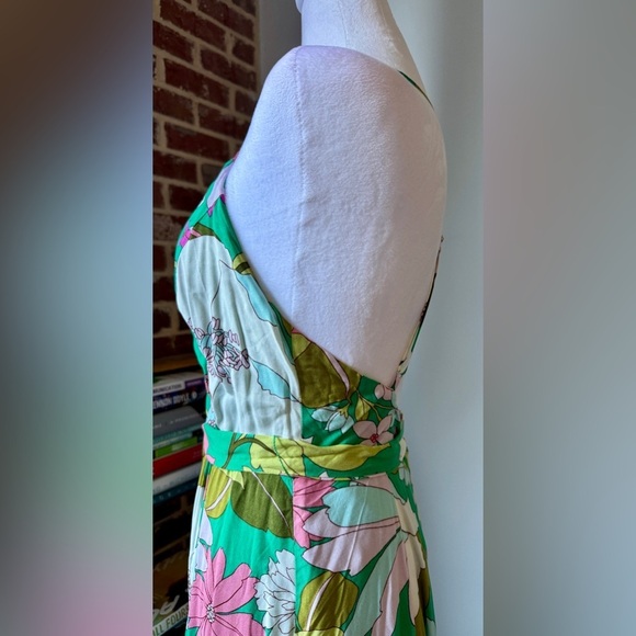 LULUS-Groovy Girl Green Floral Print Wrap Maxi Dress-size medium-NWT - Picture 5 of 14